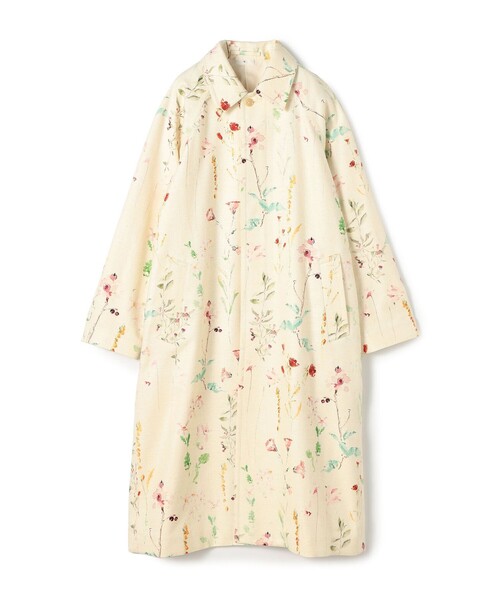 TOMORROWLAND .B ステンカラーコート コート シルク フラワープリント