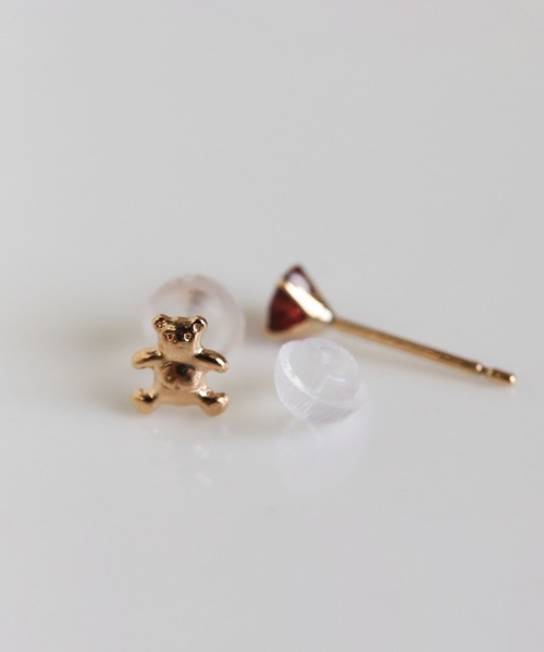 ピアス ゴールド ベア / ハート ピアス | K10YG 「Web限定」 レディース メンズの画像