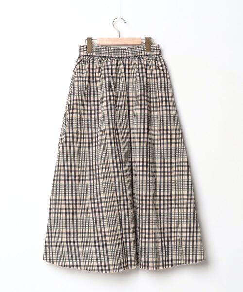 「Simplicite」 チェック柄ロングスカート - グリーン レディース_画像2