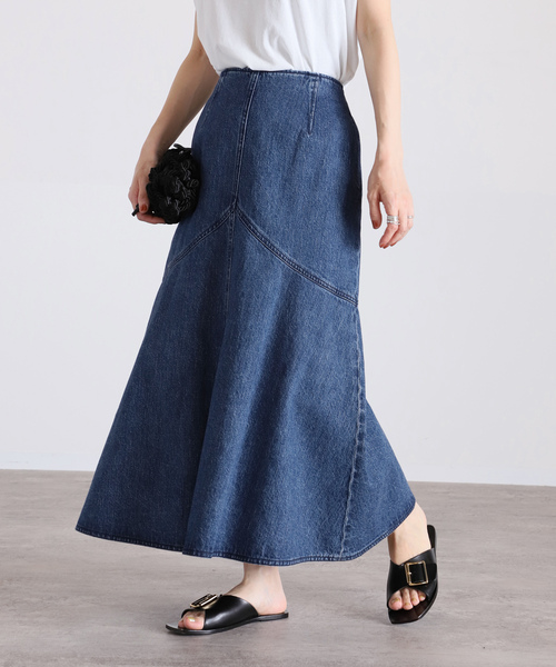 「VERMEIL par iena」 デニムスカート 38 ブルー レディース_画像2