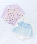 ベビー服 ロンパース 「リンク」いちご・花柄チ...の詳細画像1