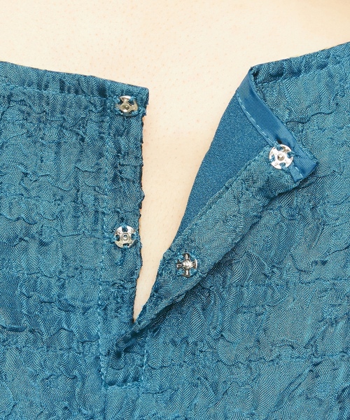 「A/C DESIGN BY ALPHA CUBIC」 7分袖ブラウス 11号 ブラック レディース_画像6