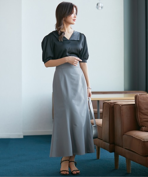 「visage」 フレアスカート M オフホワイト レディース_画像6