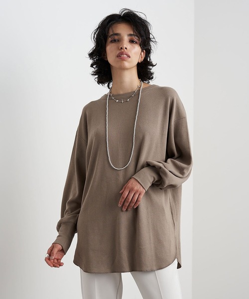 「Whim Gazette」 長袖カットソー FREE オフホワイト レディース_画像3