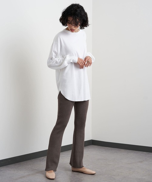 「Whim Gazette」 長袖カットソー FREE オフホワイト レディース_画像4