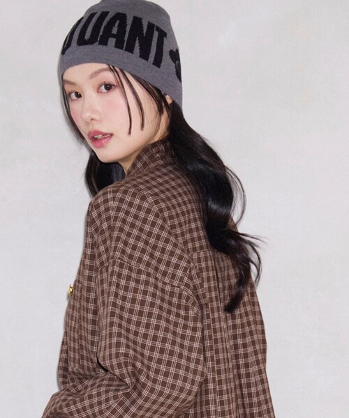 「PUBLUX」 ニットキャップ「MARY QUANTコラボ」 フリ- ブラック レディース_画像2