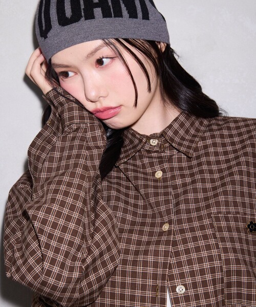 「PUBLUX」 ニットキャップ「MARY QUANTコラボ」 フリ- ブラック レディース_画像3