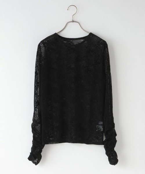 LOWRYS FARM（ローリーズファーム） tシャツ フロッキーレースプル