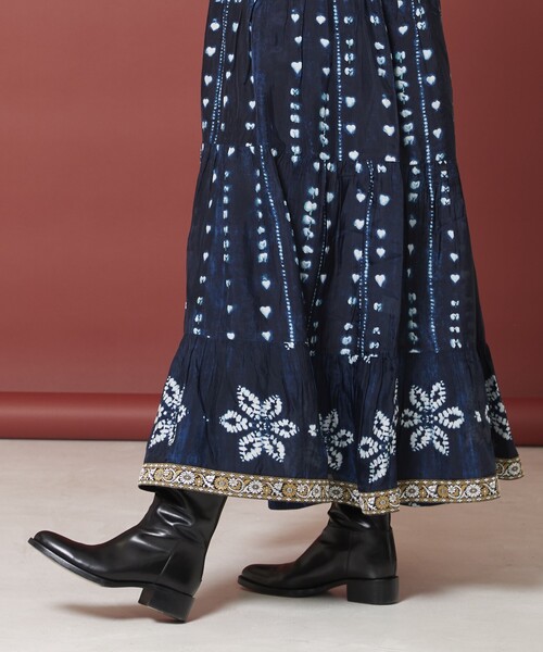 「Freada」 長袖ワンピース ONE SIZE ネイビー レディース_画像8