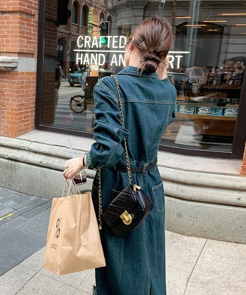 「gossip!ロサンゼルス」 シャツワンピース S インディゴブルー レディース_画像5