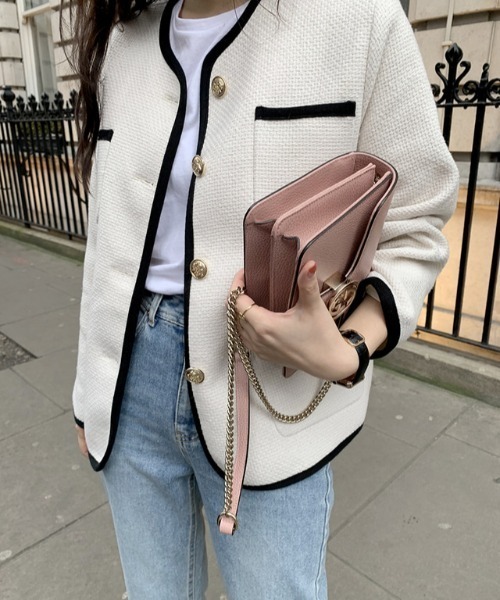 「by muni:r」 ノーカラージャケット FREE ブラック レディース_画像3