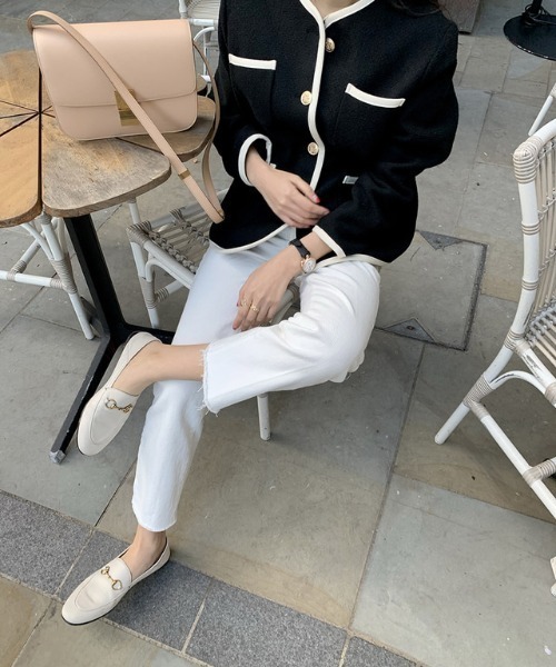 「by muni:r」 ノーカラージャケット FREE ブラック レディース_画像7