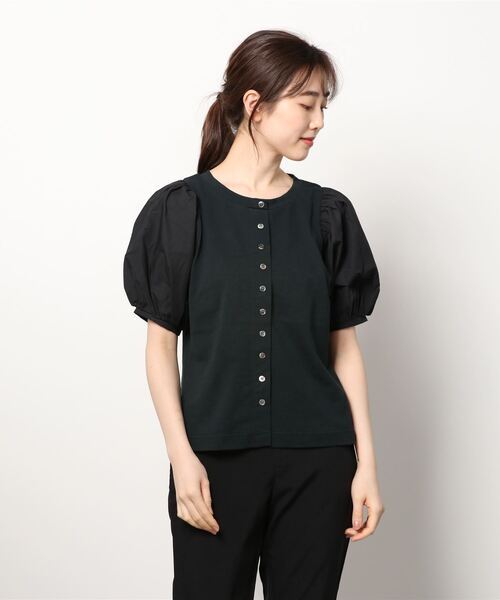 「Ray BEAMS」 半袖カットソー ONE SIZE グリーン レディース_画像3