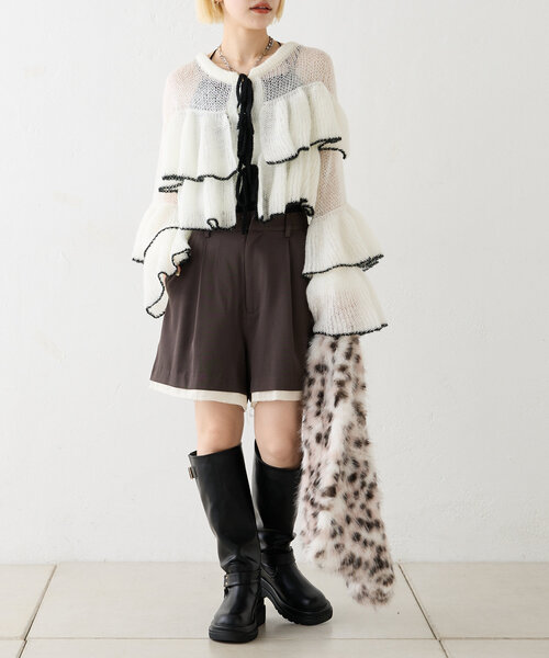 「w closet」 ニットカーディガン FREE ネイビー レディース_画像10