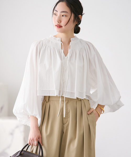 plage ブラウス plage（プラージュ） ブラウス シャツ 「追加」GEORGETTE SKIPPER