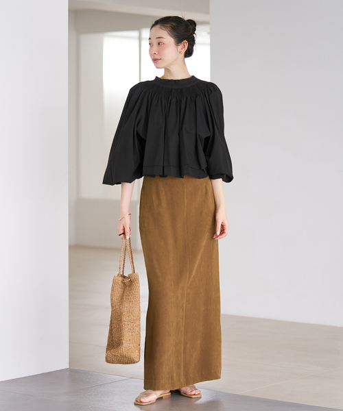 plage（プラージュ） ブラウス シャツ IND VOIL SHIRRING ブラウス