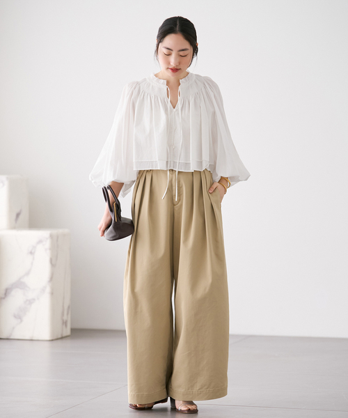 ★新品★タグ付き★plage ブラウス plage（プラージュ） ブラウス シャツ silky gather ブラウス
