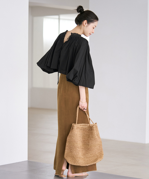 plage（プラージュ） ブラウス シャツ IND VOIL SHIRRING ブラウス