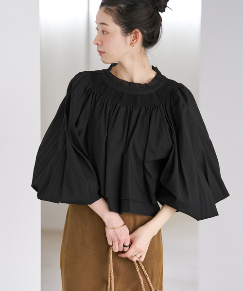 plage（プラージュ） ブラウス シャツ IND VOIL SHIRRING ブラウス