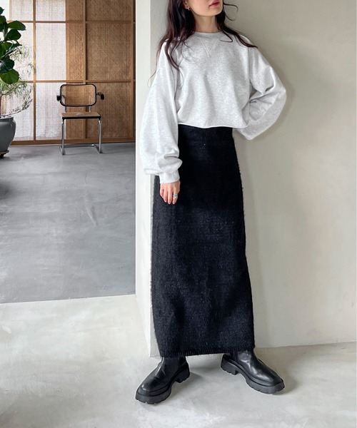 「feepur」 スウェットカットソー MEDIUM ブラック レディース_画像5