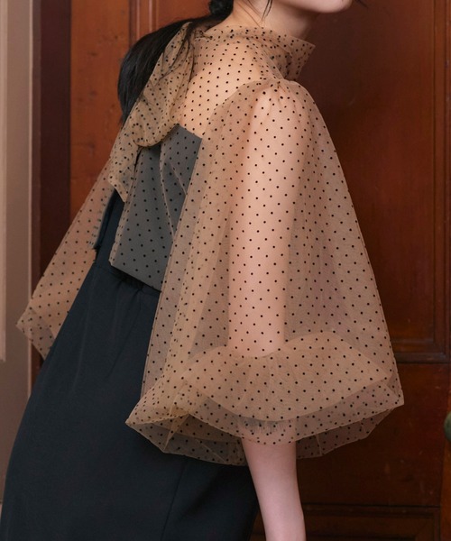 「RUIRUE BOUTIQUE」 長袖ワンピース M ブラック×グレー レディース_画像9