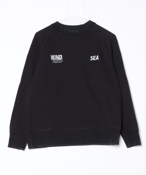 WIND AND SEA（ウィンダンシー） ワンポイント長袖Tシャツ M ブラック