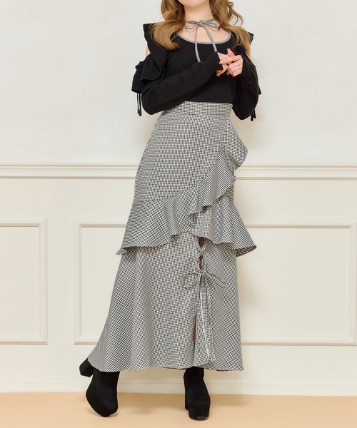 「apres jour」 ロングスカート X-LARGE ブラック レディース_画像2