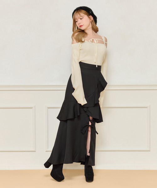 「apres jour」 ロングスカート X-LARGE ブラック レディース_画像7