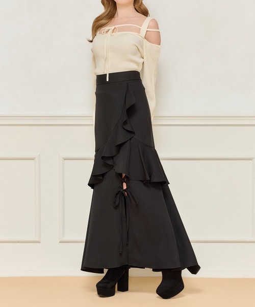 「apres jour」 ロングスカート X-LARGE ブラック レディース_画像9