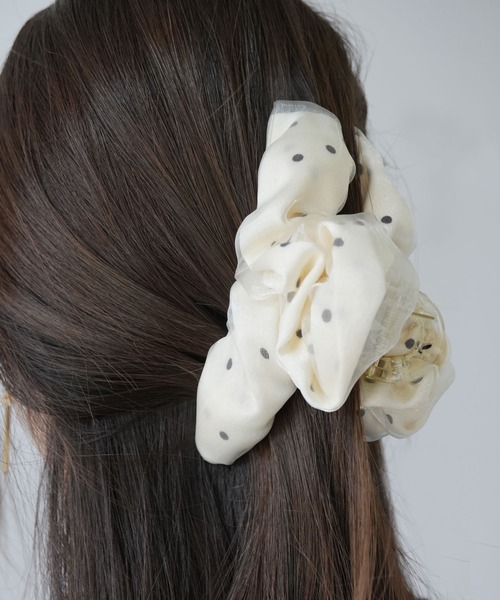 Port（ポート） ヘアクリップ 「 」 ドット シュシュ ヘアクリップ
