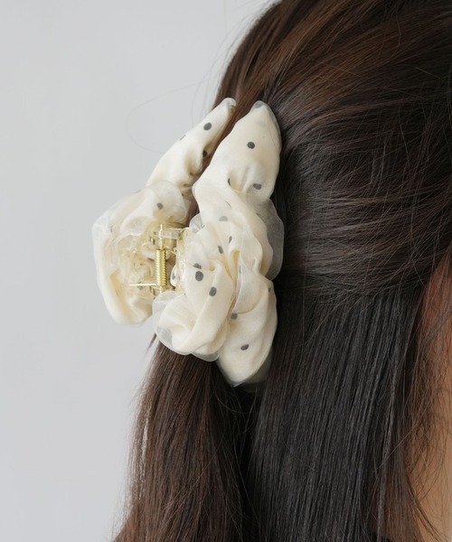 Port（ポート） ヘアクリップ 「 」 ドット シュシュ ヘアクリップ