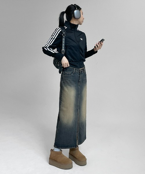 「BLACKUP」 デニムスカート SMALL ダークブルー レディース_画像9