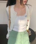 カップ付き キャミソール カップ付ヘンリーレー...の詳細画像5