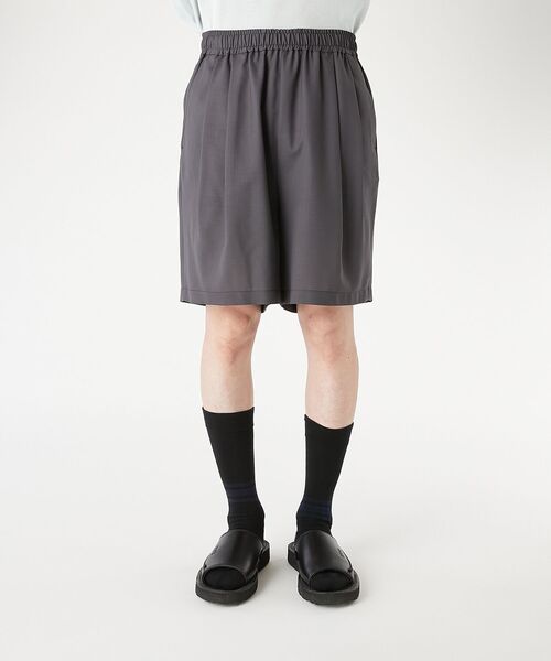 ハーフパンツ ワイドパンツ パンツ 2TUCK EASY HALF PANTS メンズ レディースの画像