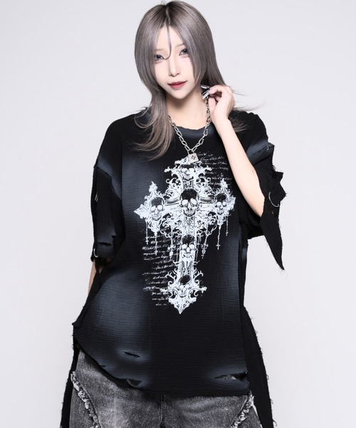レフレム ダブルガーゼ デザイントップス REFLEM（レフレム） tシャツ 半袖 「REFLEM/レフレム」ダブルガーゼ