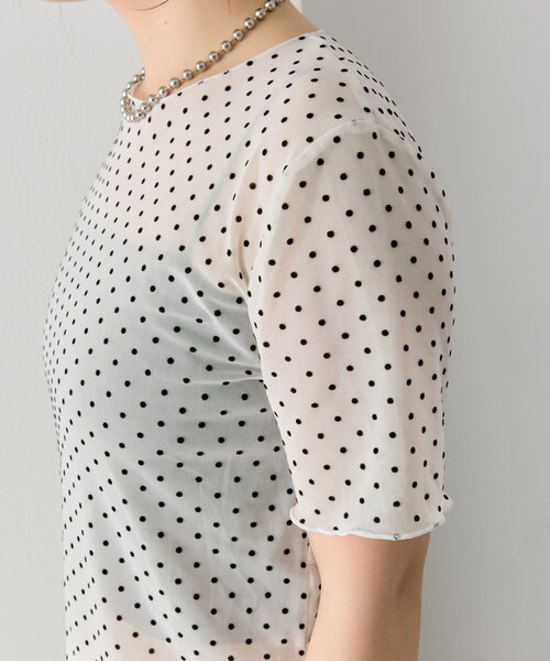 mystic（ミスティック） tシャツ 半袖 ドットシアーTOPS レディース