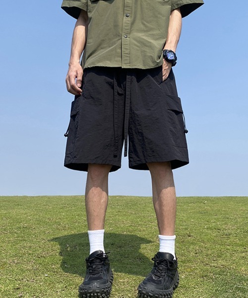 MARKAWARE CARGO SHORTS カーゴショーツ 黒 1 KELVIN ワイドパンツ パンツ Utility Cargo Shorts ユーティリティ