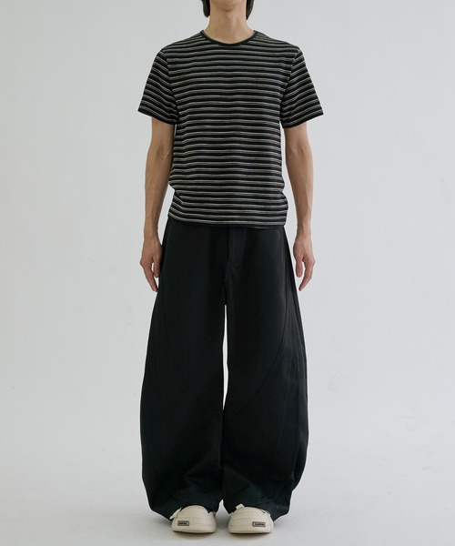 ワイドパンツ スラックス Switch seam flare slacks / スイッチシーム