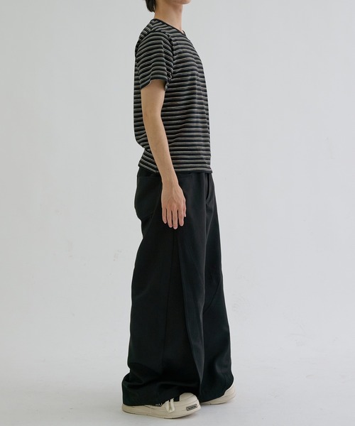 ワイドパンツ スラックス Switch seam flare slacks / スイッチシーム