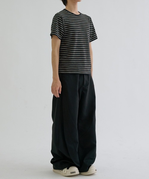 ワイドパンツ スラックス Switch seam flare slacks / スイッチシーム