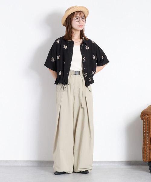 cepo（セポ） ブラウス シャツ 半袖 「セットアップ対応」エンブロイ