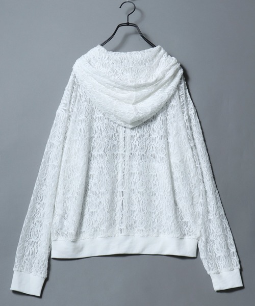 ANPAS（アンパス） パーカー Mesh-Look Sheer Double-Zip Hoodie