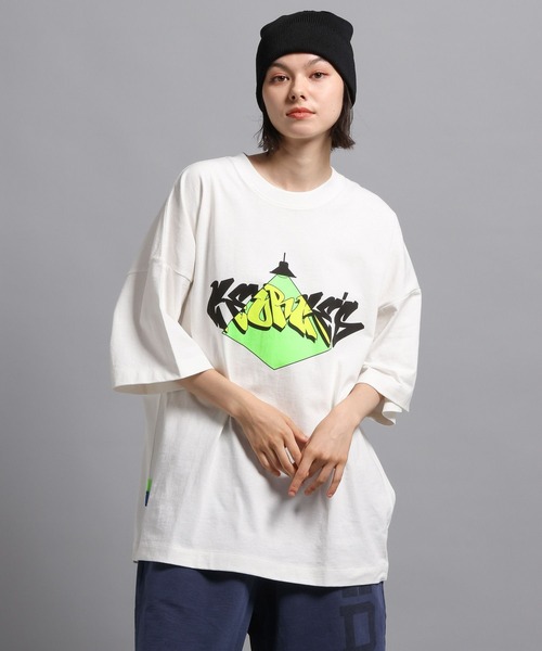 「GEORGE'S」 半袖Tシャツ MEDIUM ホワイト×イエロー メンズ_画像3