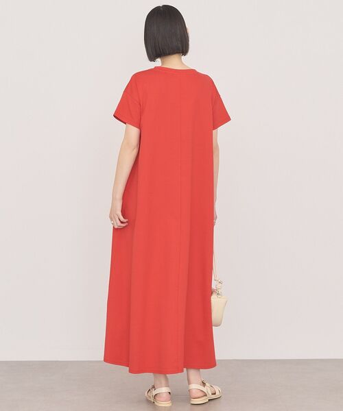 「AMERICAN HOLIC」 半袖ワンピース L レッド レディース_画像5