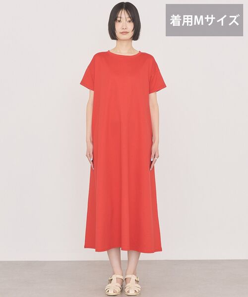 「AMERICAN HOLIC」 半袖ワンピース L レッド レディース_画像6