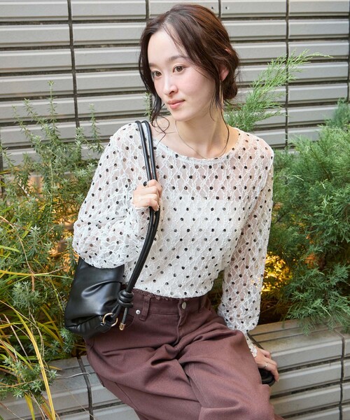 forksy.（フォルクシー） tシャツ 「forksy.」レースシアー