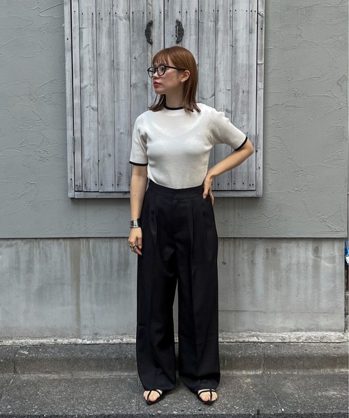 「feepur」 スラックス MEDIUM グレー レディース_画像2