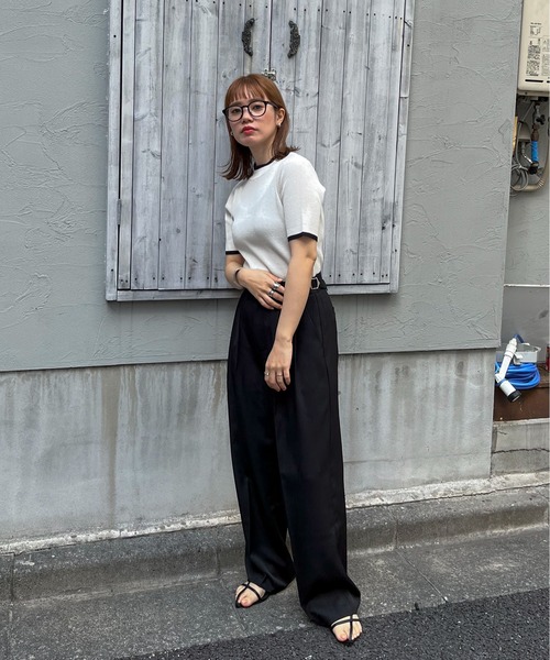 「feepur」 スラックス MEDIUM グレー レディース_画像3