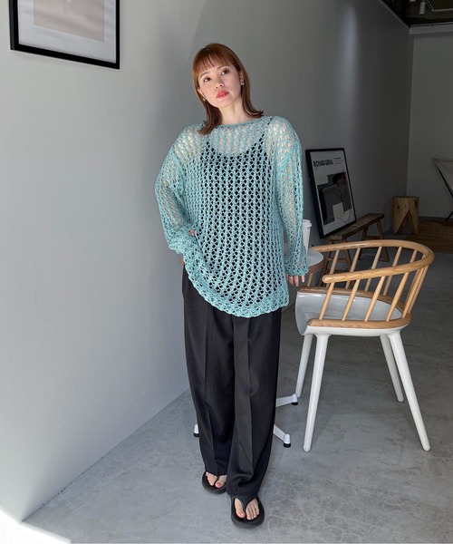 「feepur」 スラックス MEDIUM グレー レディース_画像6
