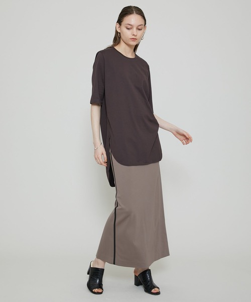 ATON（エイトン） tシャツ Tシャツ 【】ROUND HEM T-SHIRT/ラウンド 
